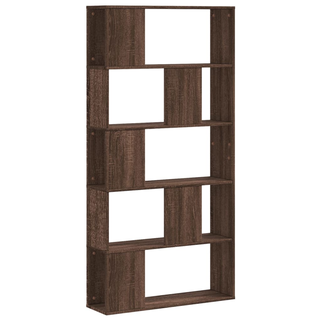 vidaXL Librería de 5 niveles madera marrón roble 80,5x23,5x162,5 cm