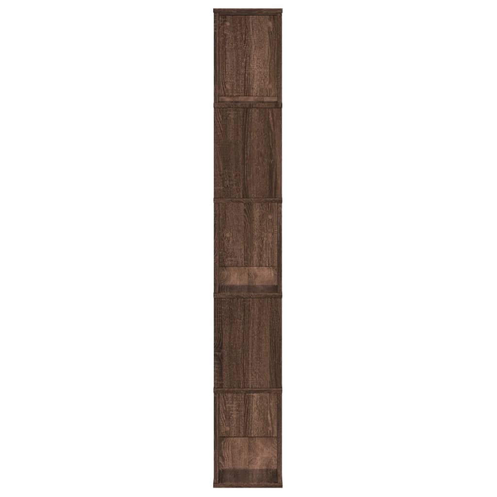 vidaXL Librería de 5 niveles madera marrón roble 80,5x23,5x162,5 cm