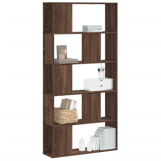 vidaXL Librería de 5 niveles madera marrón roble 80,5x23,5x162,5 cm