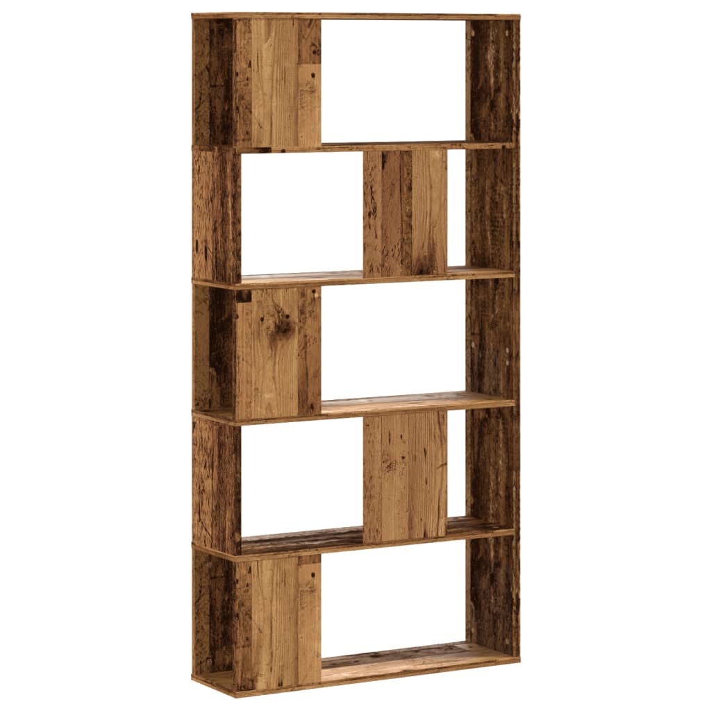 vidaXL Librería 5 niveles madera color envejecido 80,5x23,5x162,5 cm