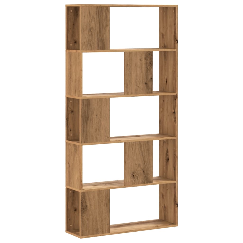 vidaXL Librería de 5 niveles madera roble artesanal 80,5x23,5x162,5 cm