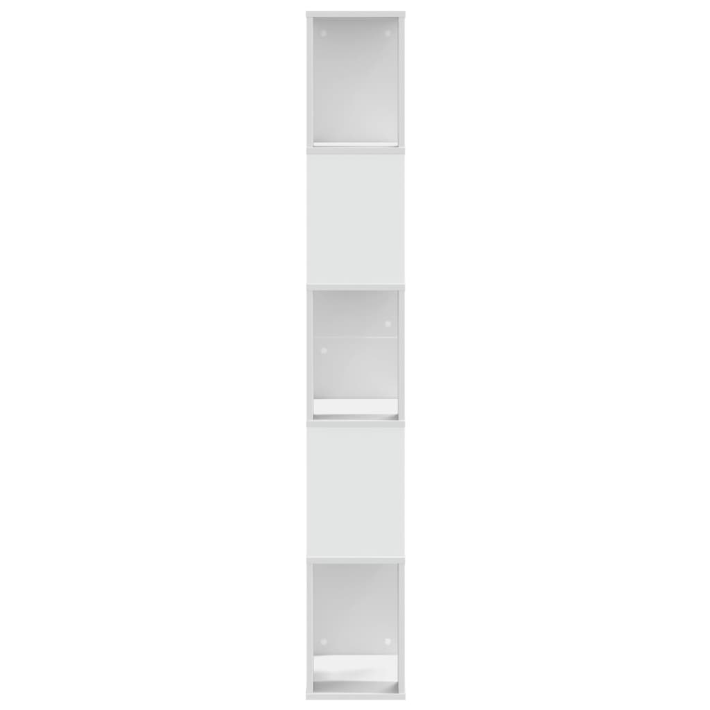 vidaXL Librería 5 niveles madera ingeniería blanca 45x23,5x162,5 cm