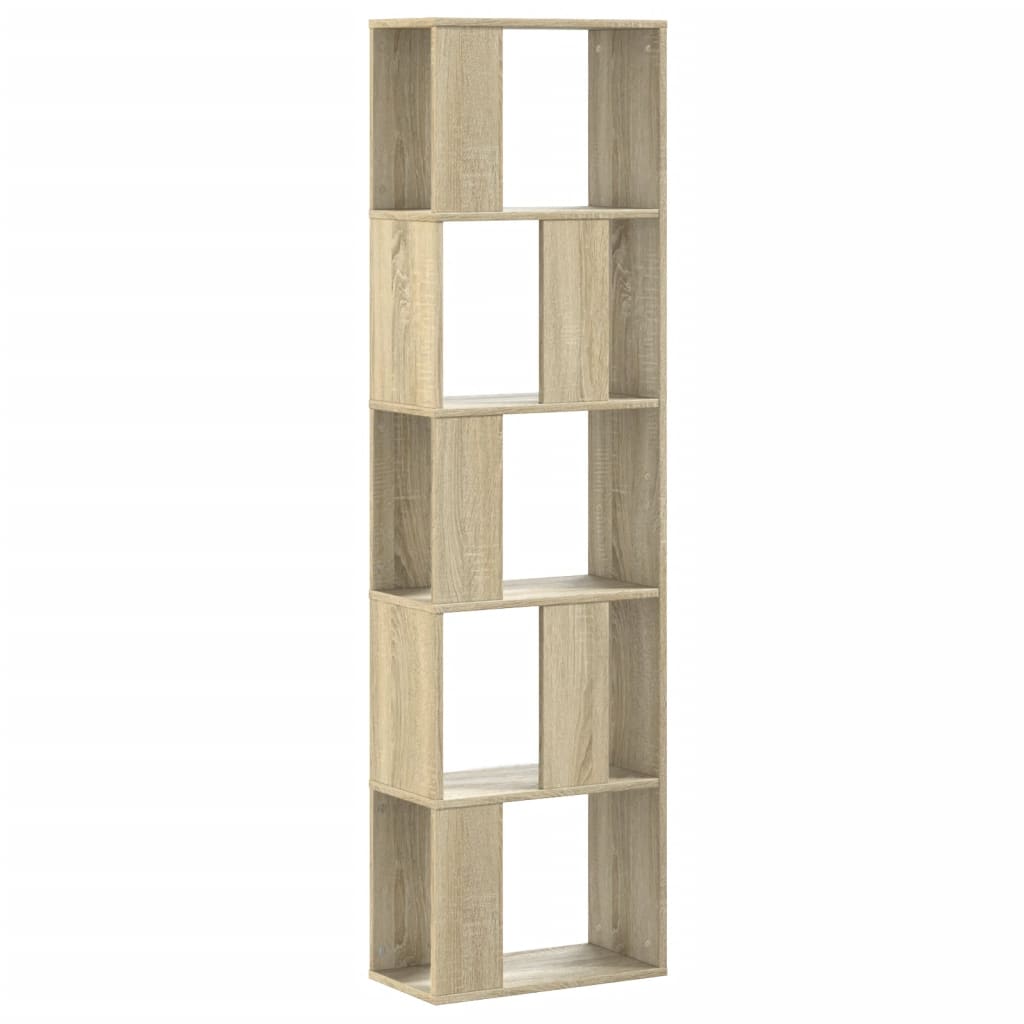 vidaXL Librería de 5 niveles madera roble Sonoma 45x23,5x162,5 cm