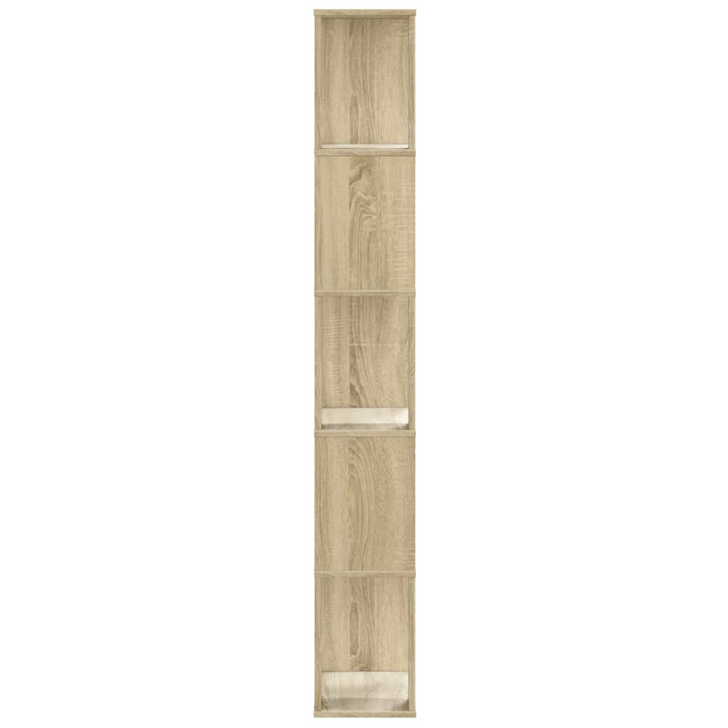 vidaXL Librería de 5 niveles madera roble Sonoma 45x23,5x162,5 cm