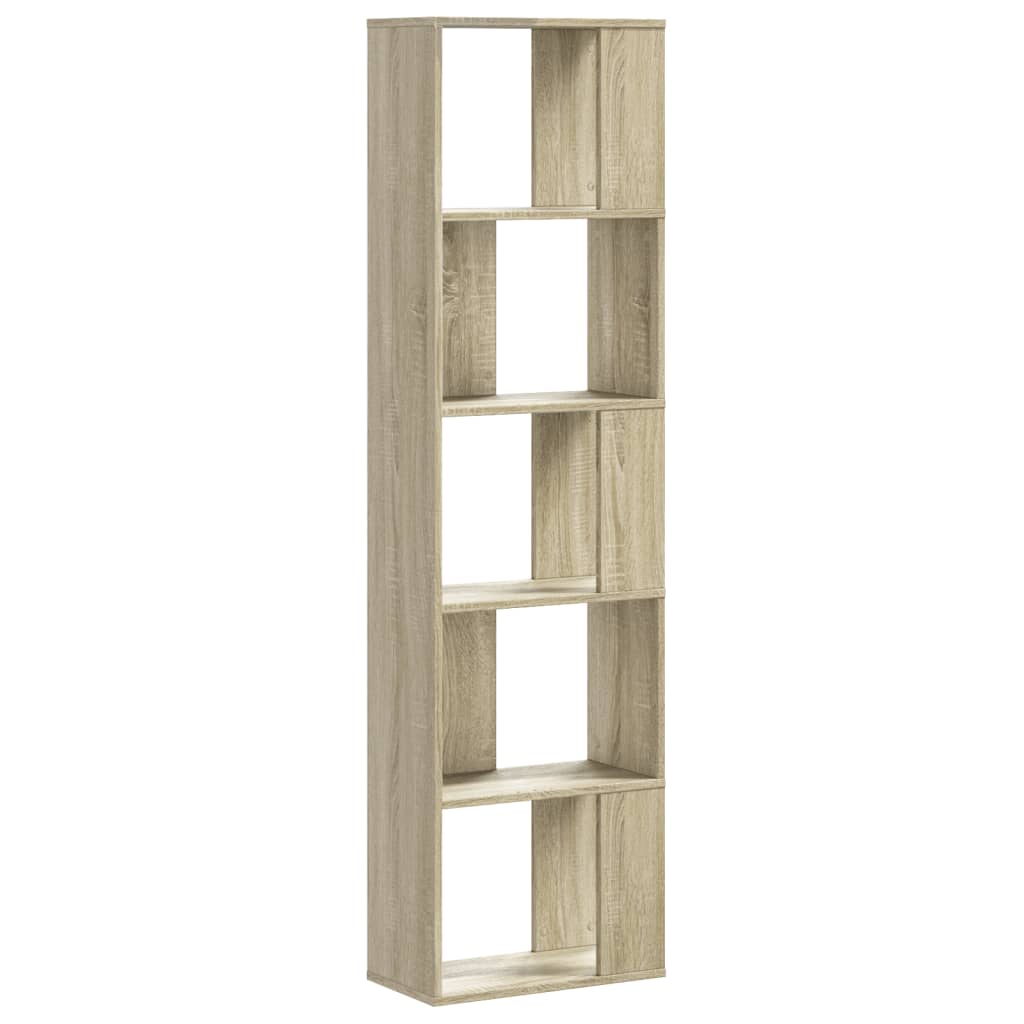 vidaXL Librería de 5 niveles madera roble Sonoma 45x23,5x162,5 cm