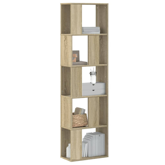 vidaXL Librería de 5 niveles madera roble Sonoma 45x23,5x162,5 cm