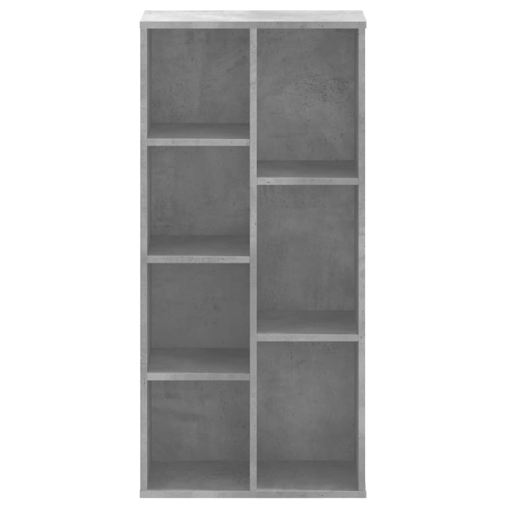 vidaXL Estantería de madera de ingeniería gris hormigón 50x25x105 cm