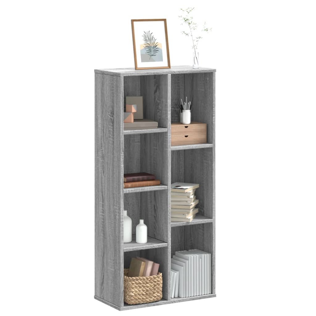 vidaXL Estantería de madera de ingeniería gris Sonoma 50x25x105 cm