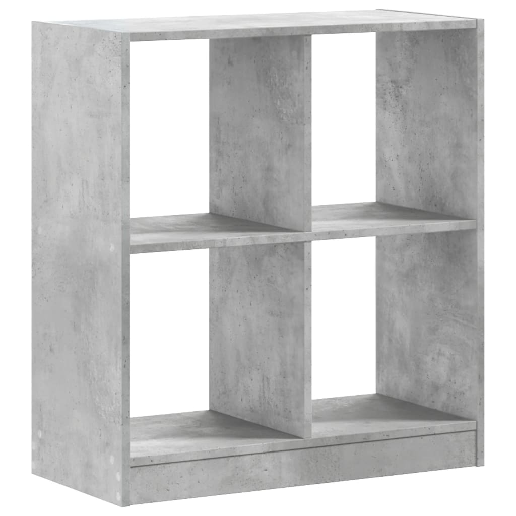 vidaXL Estantería madera de ingeniería gris hormigón 68,5x32x75 cm