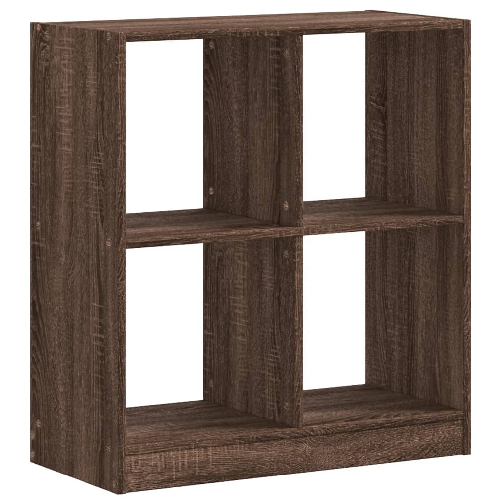 vidaXL Estantería de madera de ingeniería marrón roble 68,5x32x75 cm