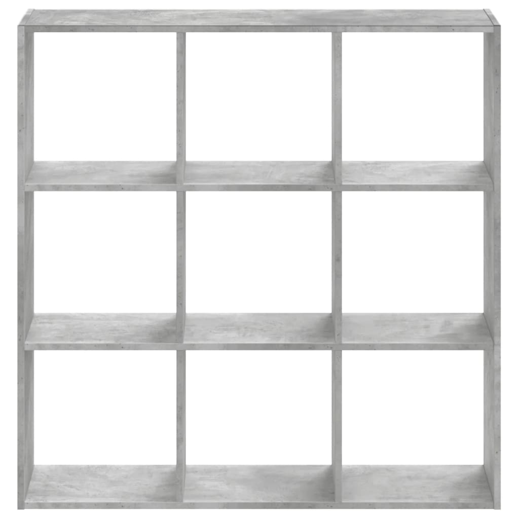 vidaXL Estantería de madera de ingeniería gris hormigón 102x32x102 cm