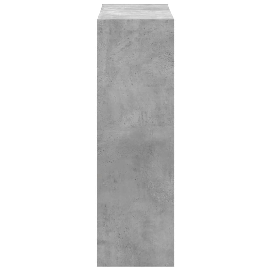 vidaXL Estantería de madera de ingeniería gris hormigón 102x32x102 cm