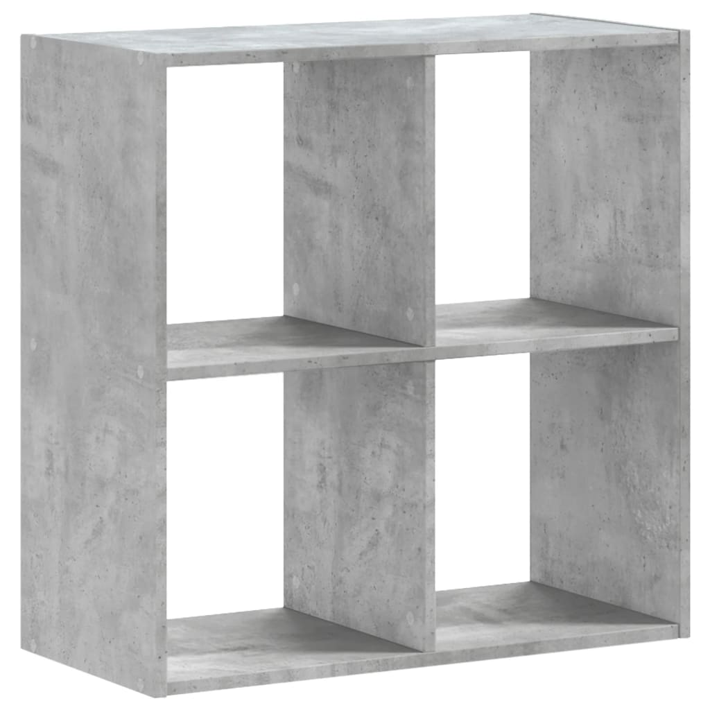 vidaXL Estantería madera de ingeniería gris hormigón 68,5x32x68,5 cm