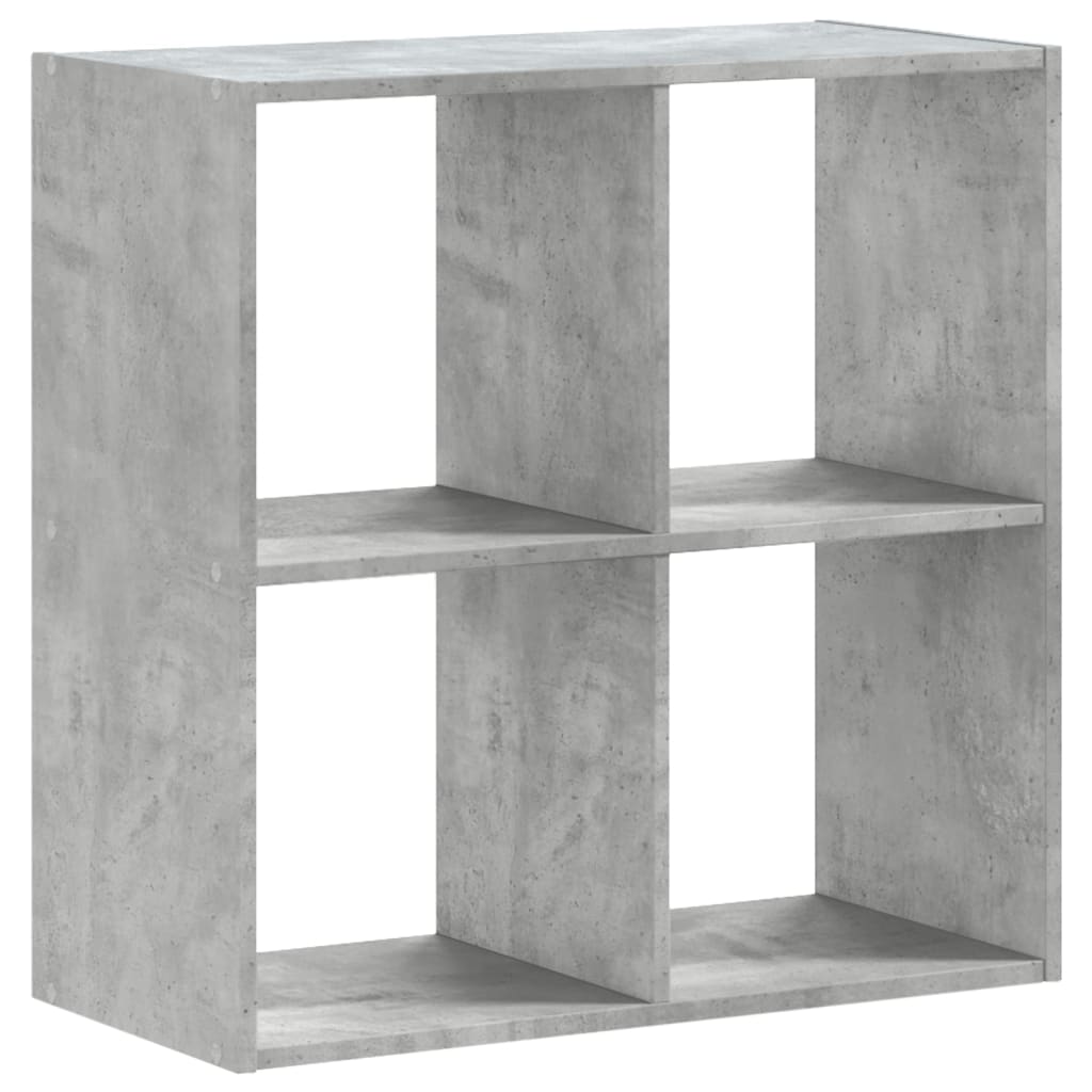 vidaXL Estantería madera de ingeniería gris hormigón 68,5x32x68,5 cm