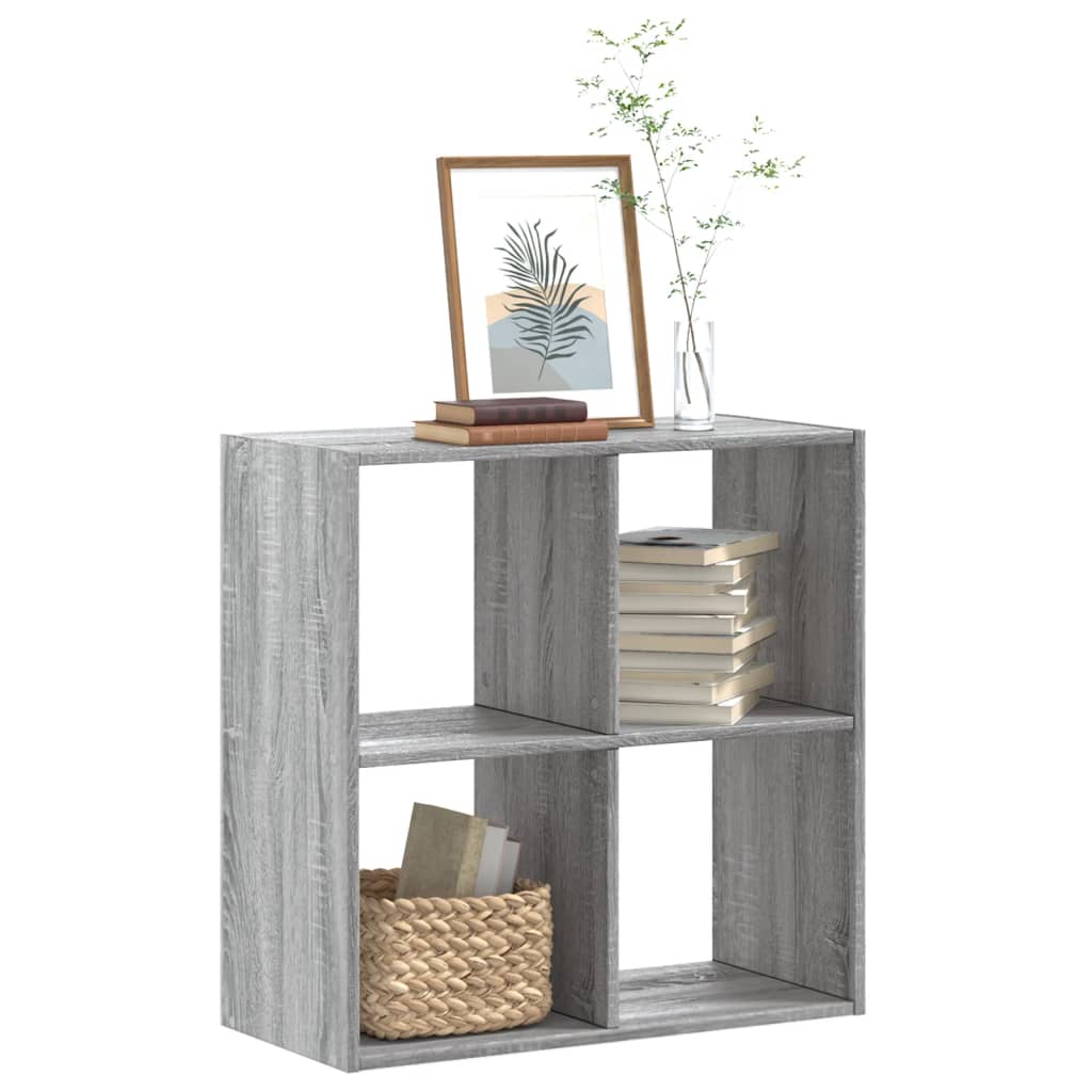 vidaXL Estantería de madera de ingeniería gris Sonoma 68,5x32x68,5 cm