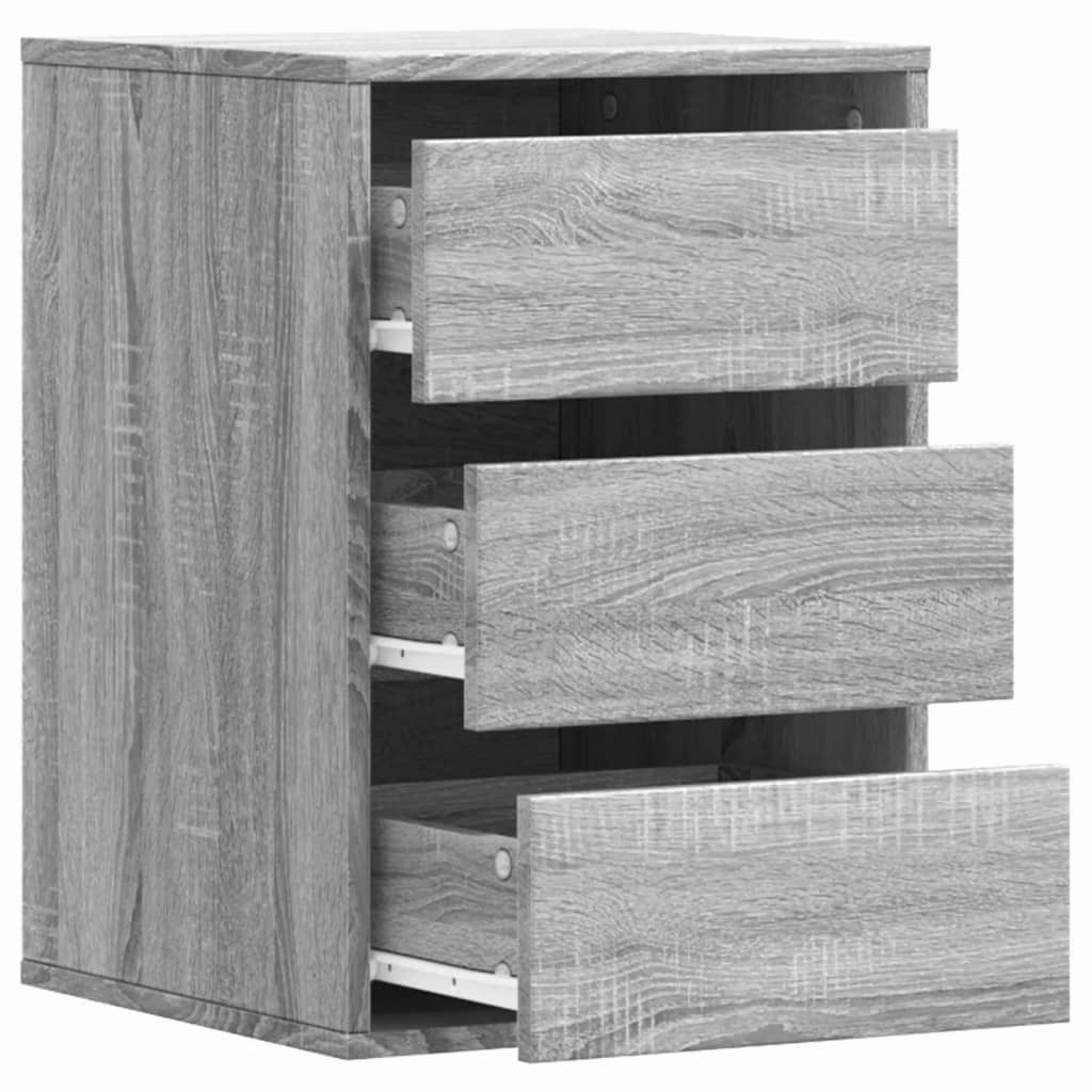 vidaXL Cajonera de esquina madera ingeniería gris Sonoma 40x41x58 cm