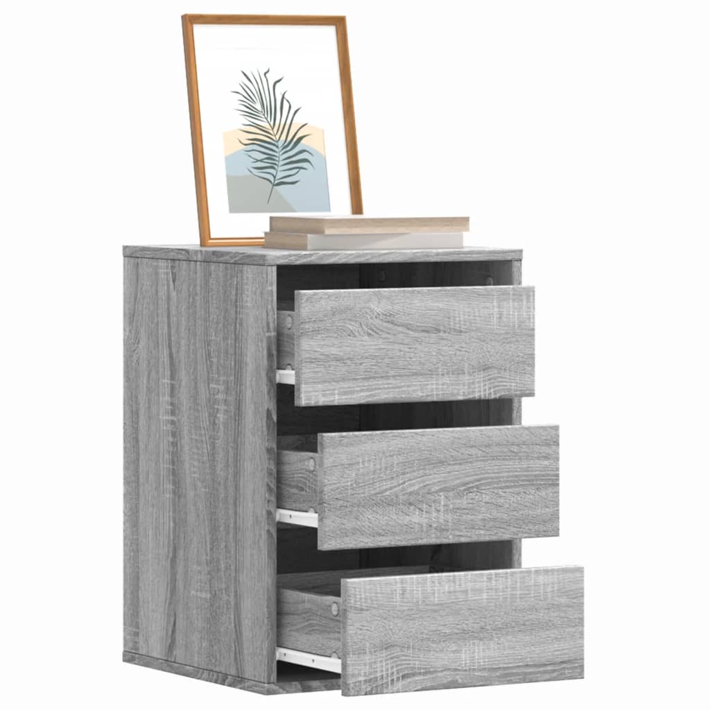 vidaXL Cajonera de esquina madera ingeniería gris Sonoma 40x41x58 cm