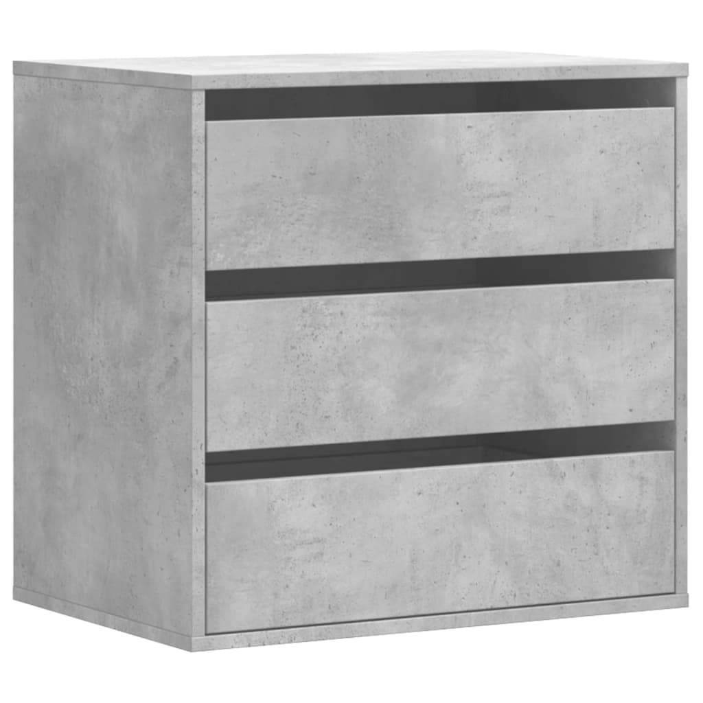 vidaXL Cajonera de esquina madera ingeniería gris hormigón 60x41x58 cm