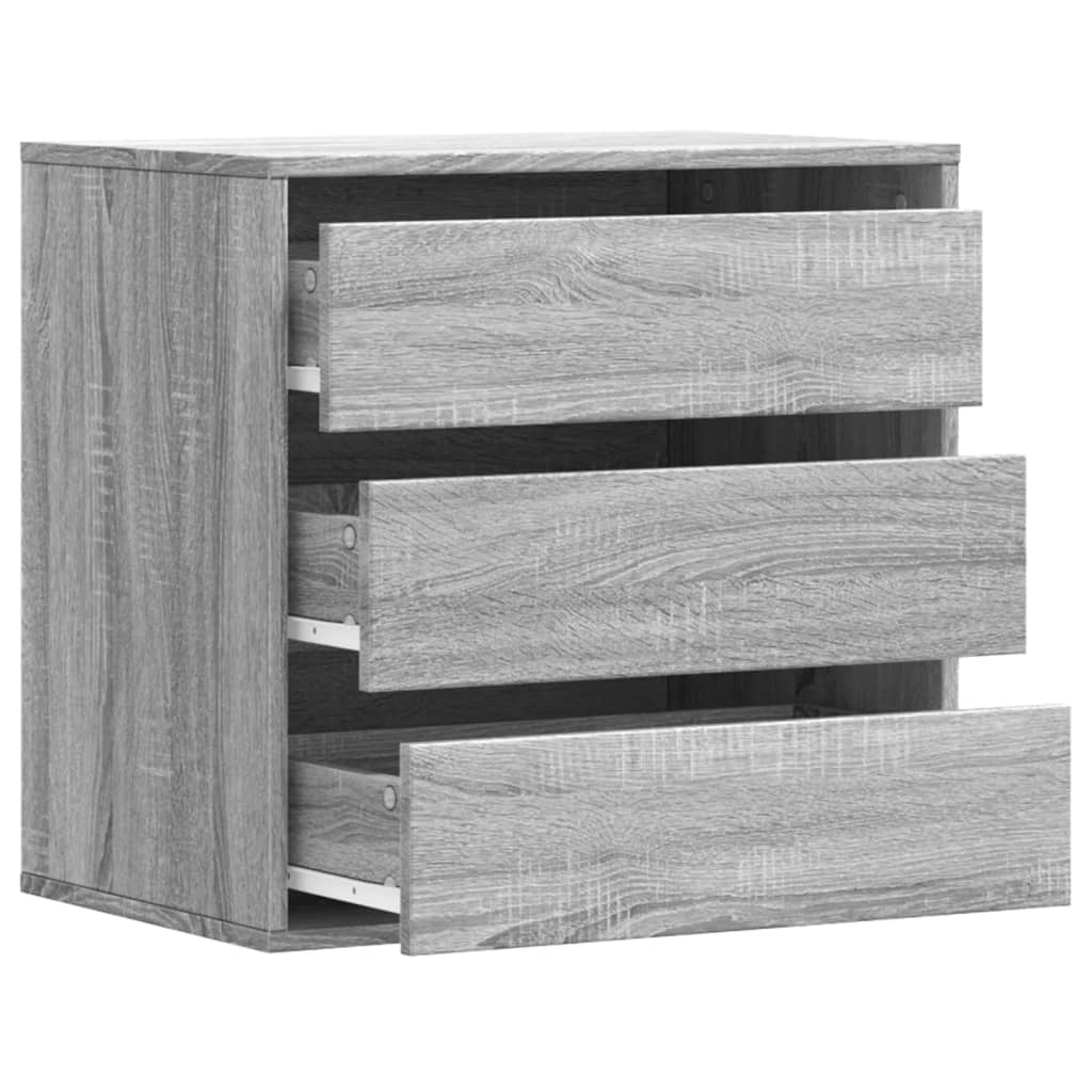 vidaXL Cajonera de esquina madera ingeniería gris Sonoma 60x41x58 cm