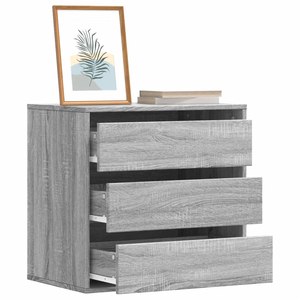 vidaXL Cajonera de esquina madera ingeniería gris Sonoma 60x41x58 cm