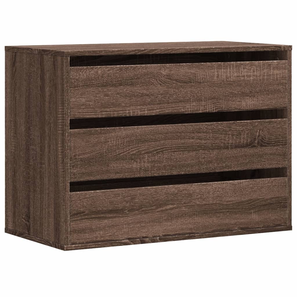 vidaXL Cajonera de esquina madera ingeniería marrón roble 80x41x58 cm