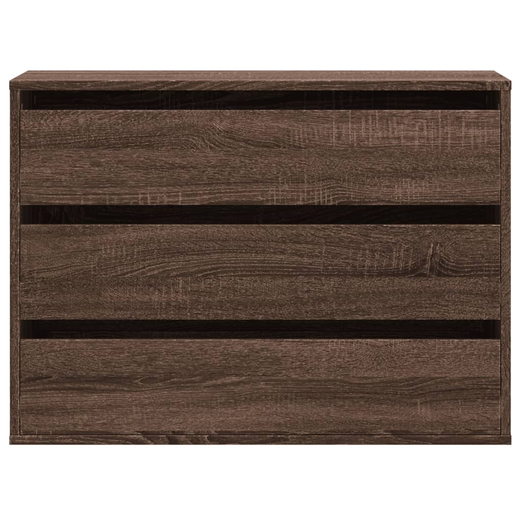 vidaXL Cajonera de esquina madera ingeniería marrón roble 80x41x58 cm