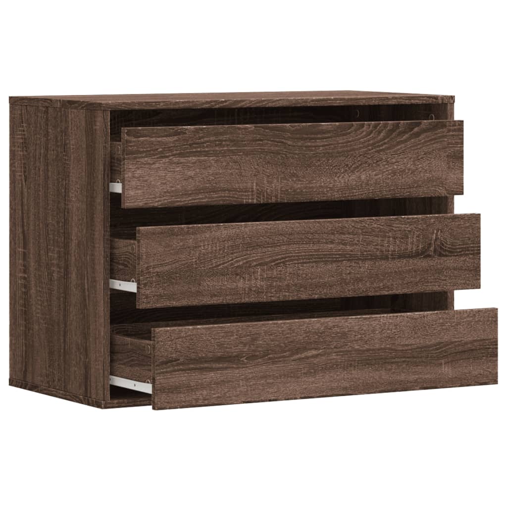 vidaXL Cajonera de esquina madera ingeniería marrón roble 80x41x58 cm