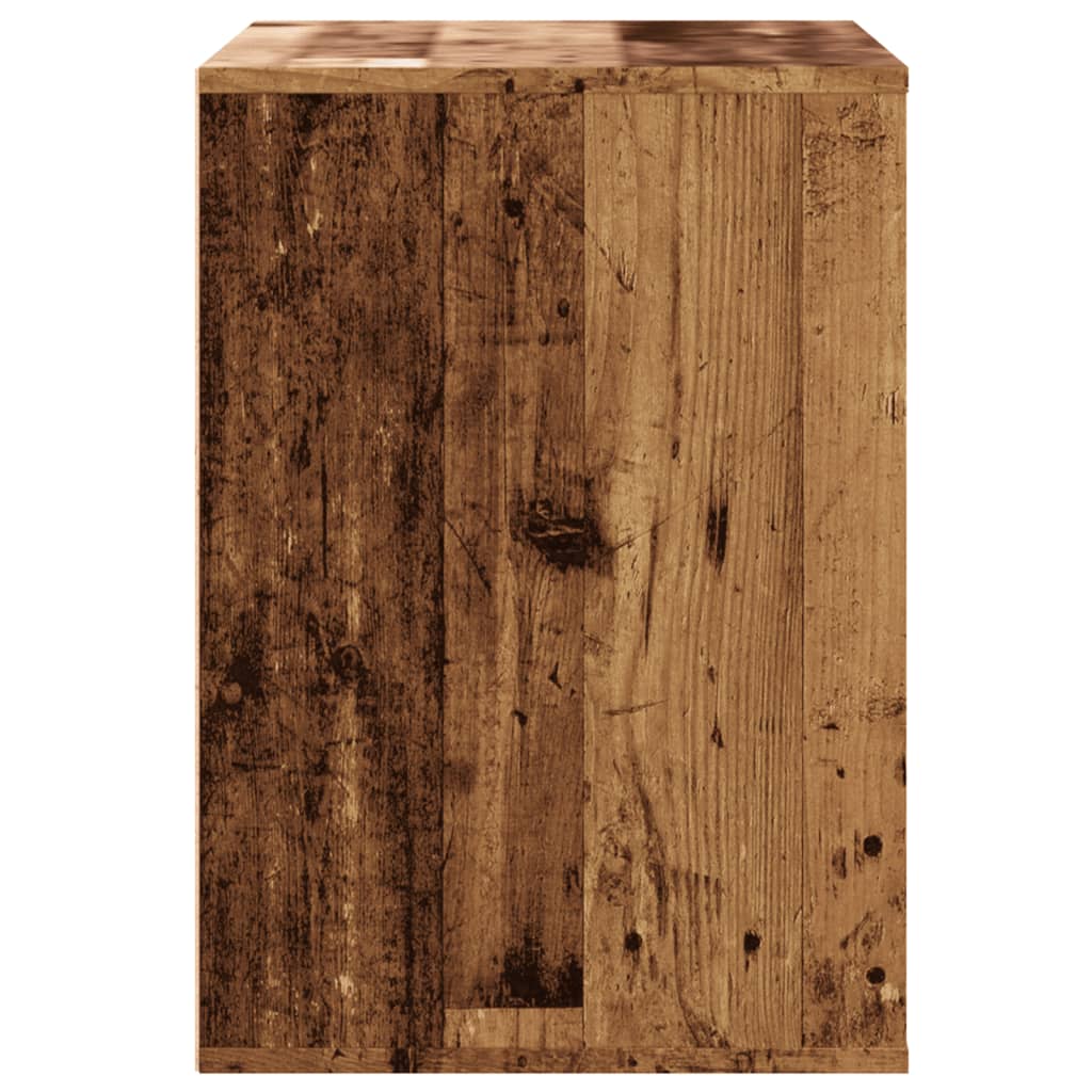 vidaXL Cajonera de esquina madera de ingeniería envejecida 80x41x58 cm