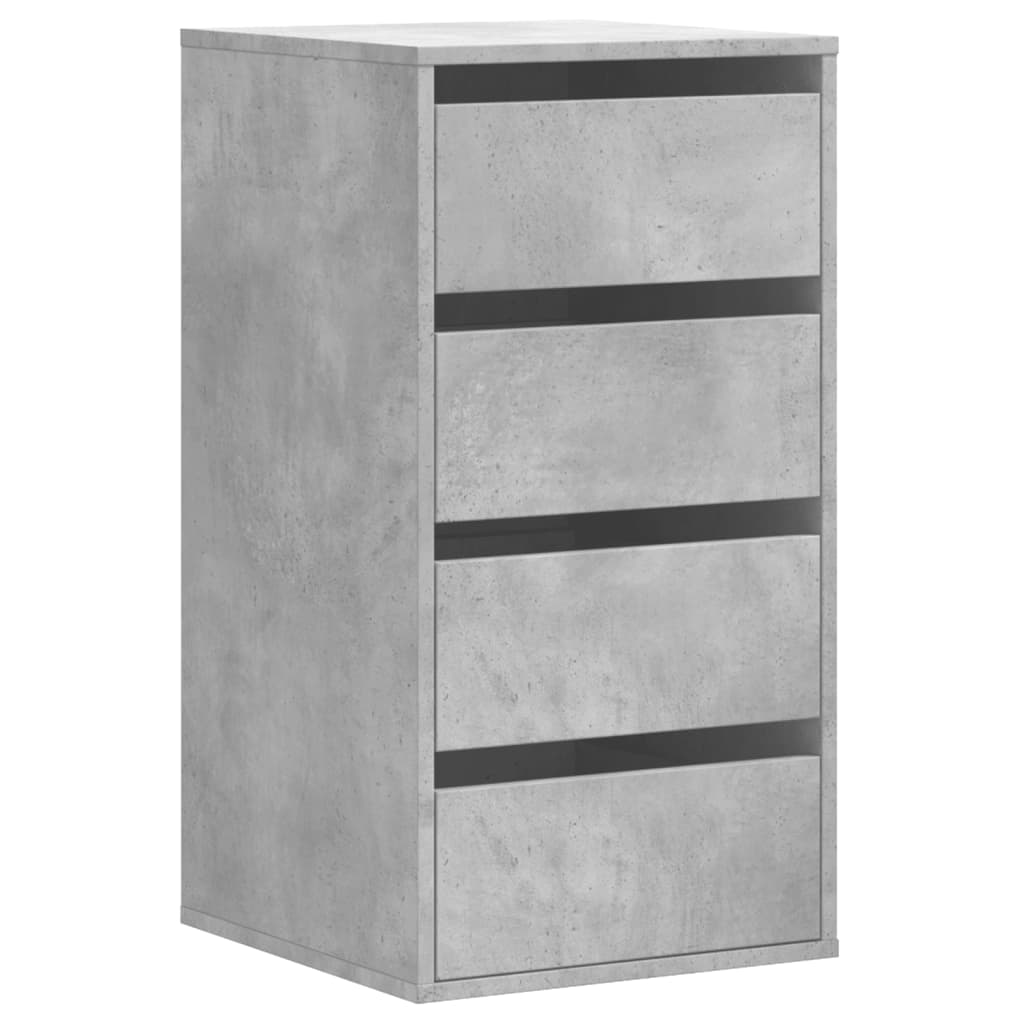 vidaXL Cajonera de esquina madera ingeniería gris hormigón 40x41x76 cm