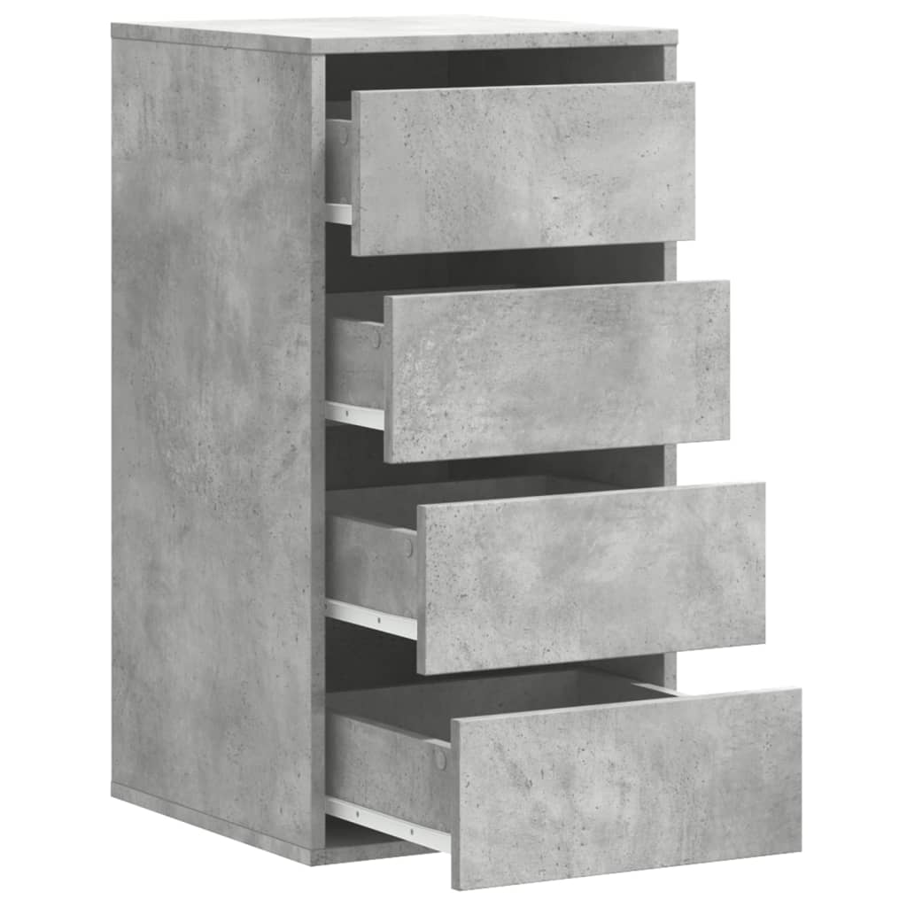 vidaXL Cajonera de esquina madera ingeniería gris hormigón 40x41x76 cm