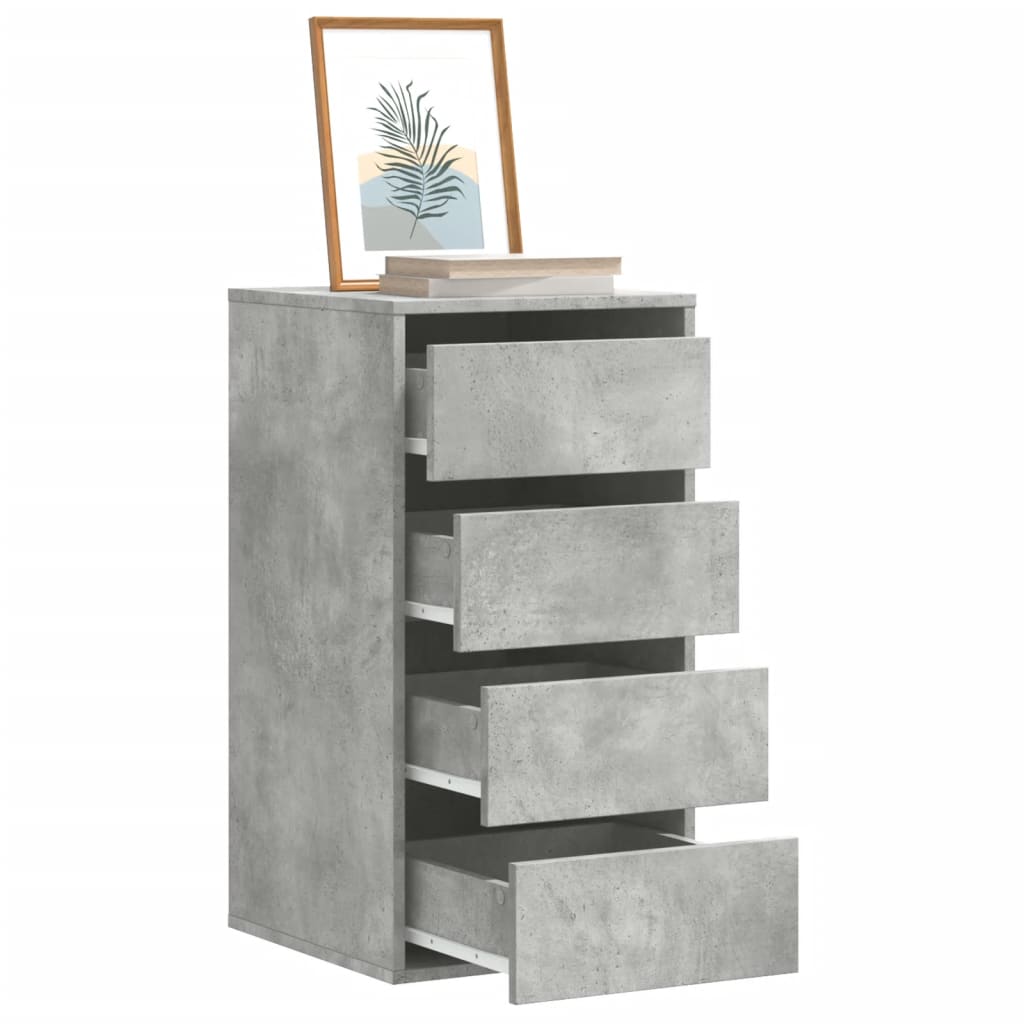 vidaXL Cajonera de esquina madera ingeniería gris hormigón 40x41x76 cm