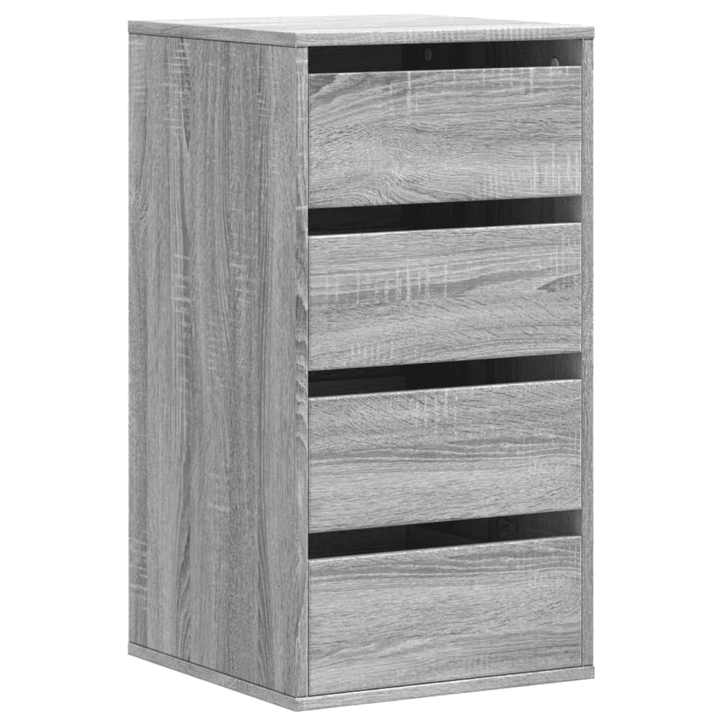 vidaXL Cajonera de esquina madera ingeniería gris Sonoma 40x41x76 cm