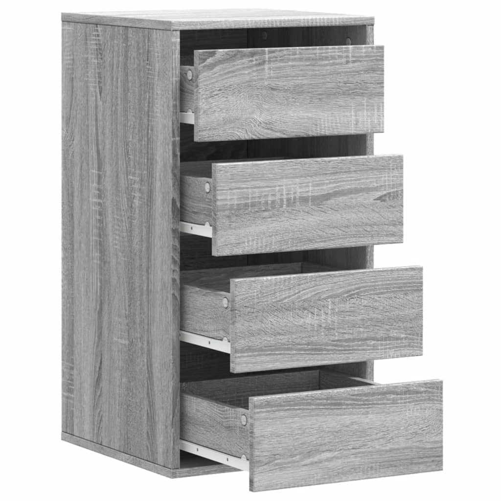 vidaXL Cajonera de esquina madera ingeniería gris Sonoma 40x41x76 cm