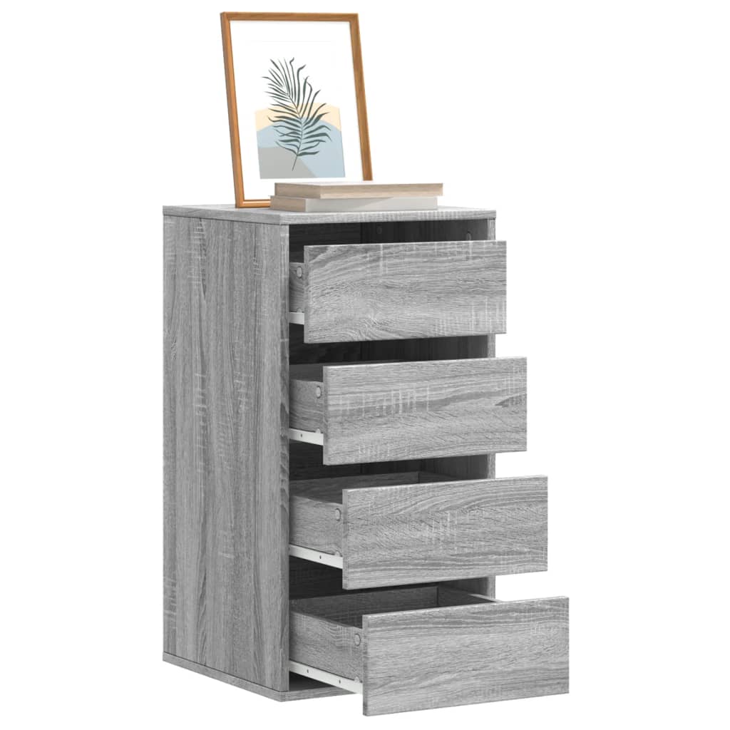 vidaXL Cajonera de esquina madera ingeniería gris Sonoma 40x41x76 cm