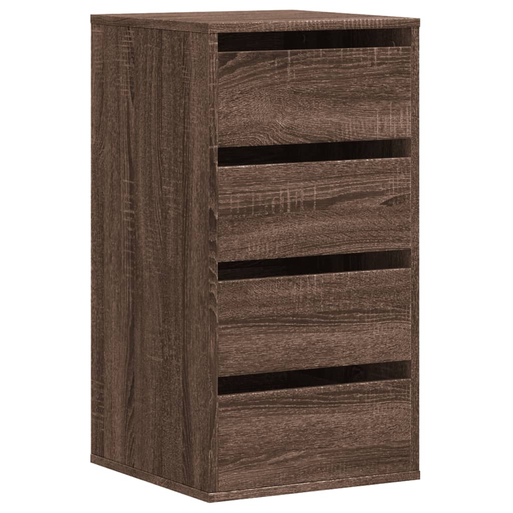 vidaXL Cajonera de esquina madera ingeniería marrón roble 40x41x76 cm