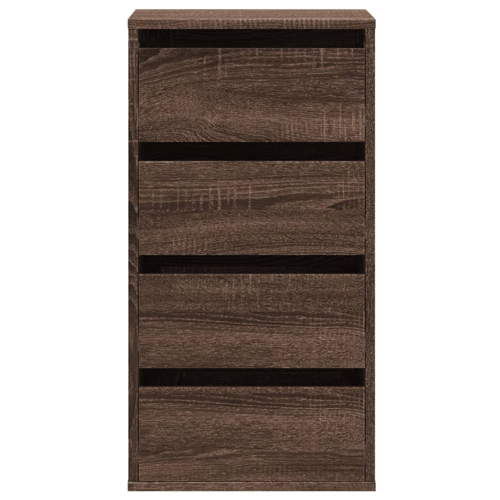 vidaXL Cajonera de esquina madera ingeniería marrón roble 40x41x76 cm