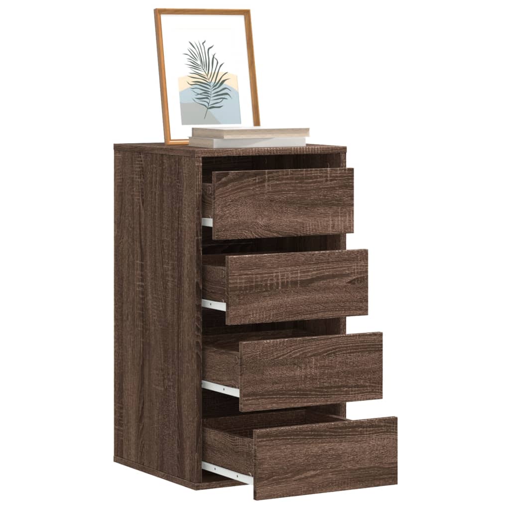 vidaXL Cajonera de esquina madera ingeniería marrón roble 40x41x76 cm