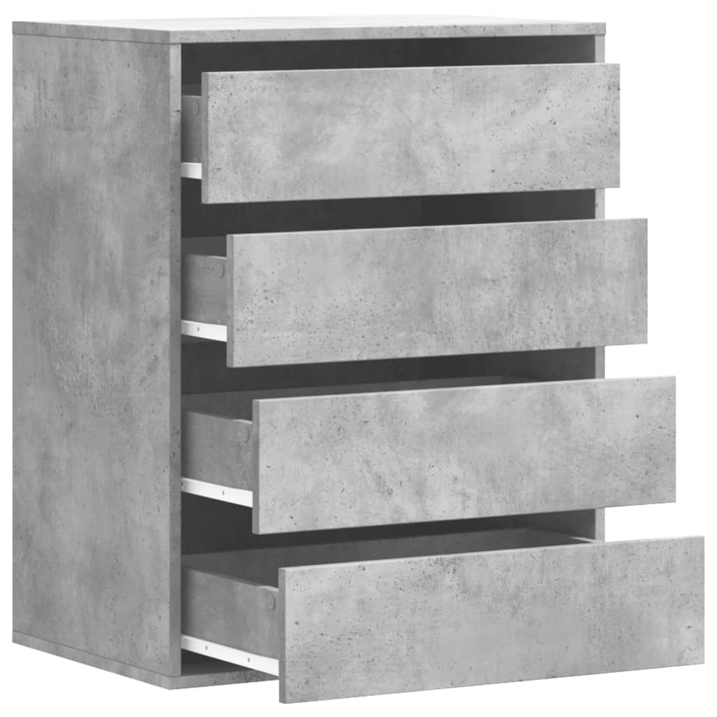 vidaXL Cajonera de esquina madera ingeniería gris hormigón 60x41x76 cm