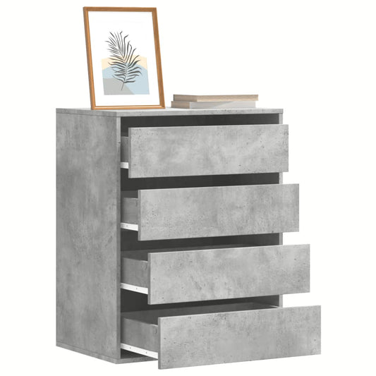 vidaXL Cajonera de esquina madera ingeniería gris hormigón 60x41x76 cm