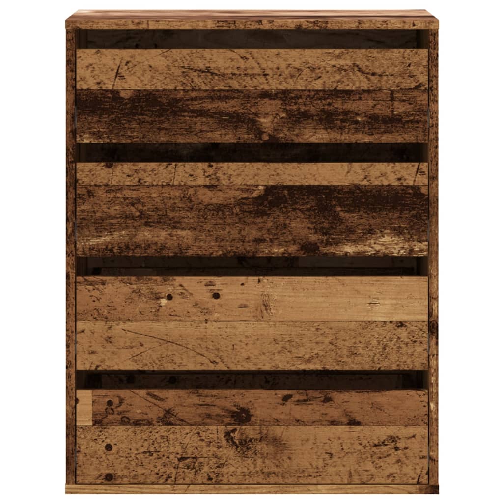 vidaXL Cajonera de esquina madera de ingeniería envejecido 60x41x76 cm