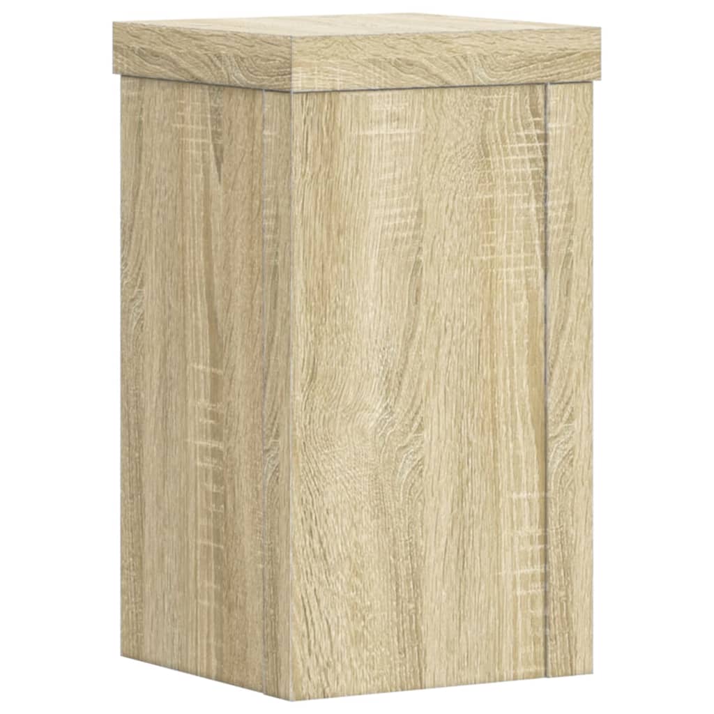 vidaXL Soportes de plantas 2 uds madera roble Sonoma 10x10x18 cm