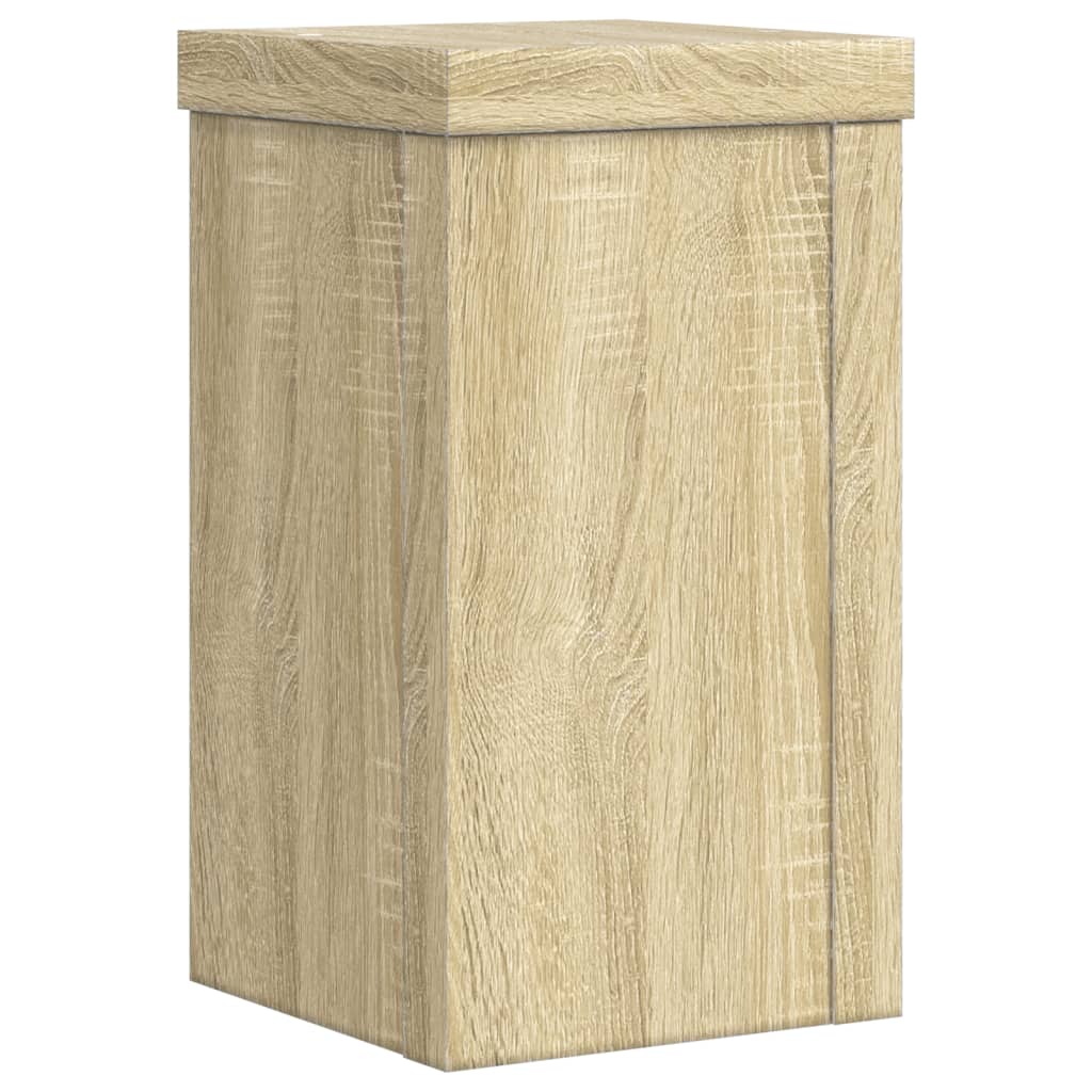 vidaXL Soportes de plantas 2 uds madera roble Sonoma 10x10x18 cm