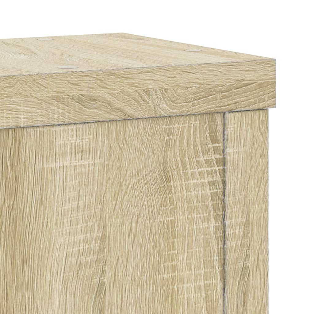 vidaXL Soportes de plantas 2 uds madera roble Sonoma 10x10x18 cm