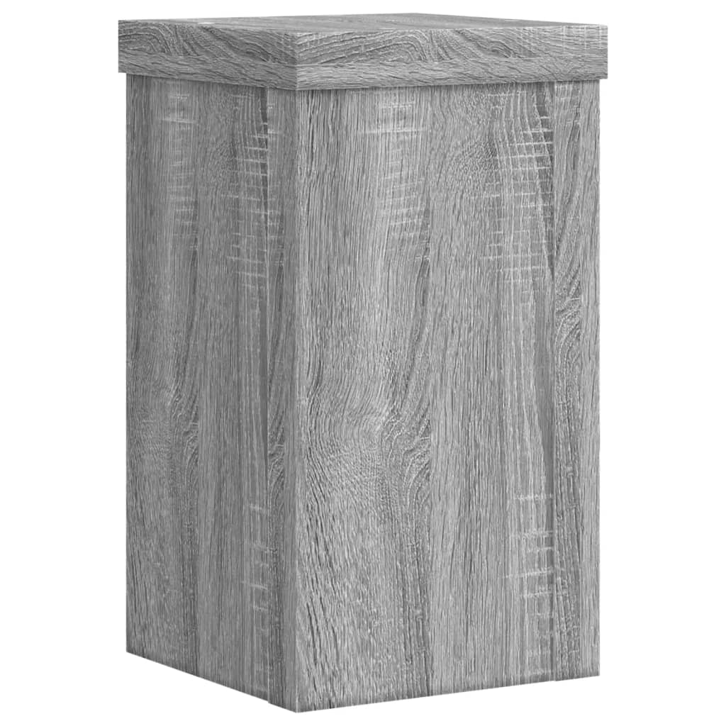 vidaXL Soportes de plantas 2 uds madera gris Sonoma 10x10x18 cm