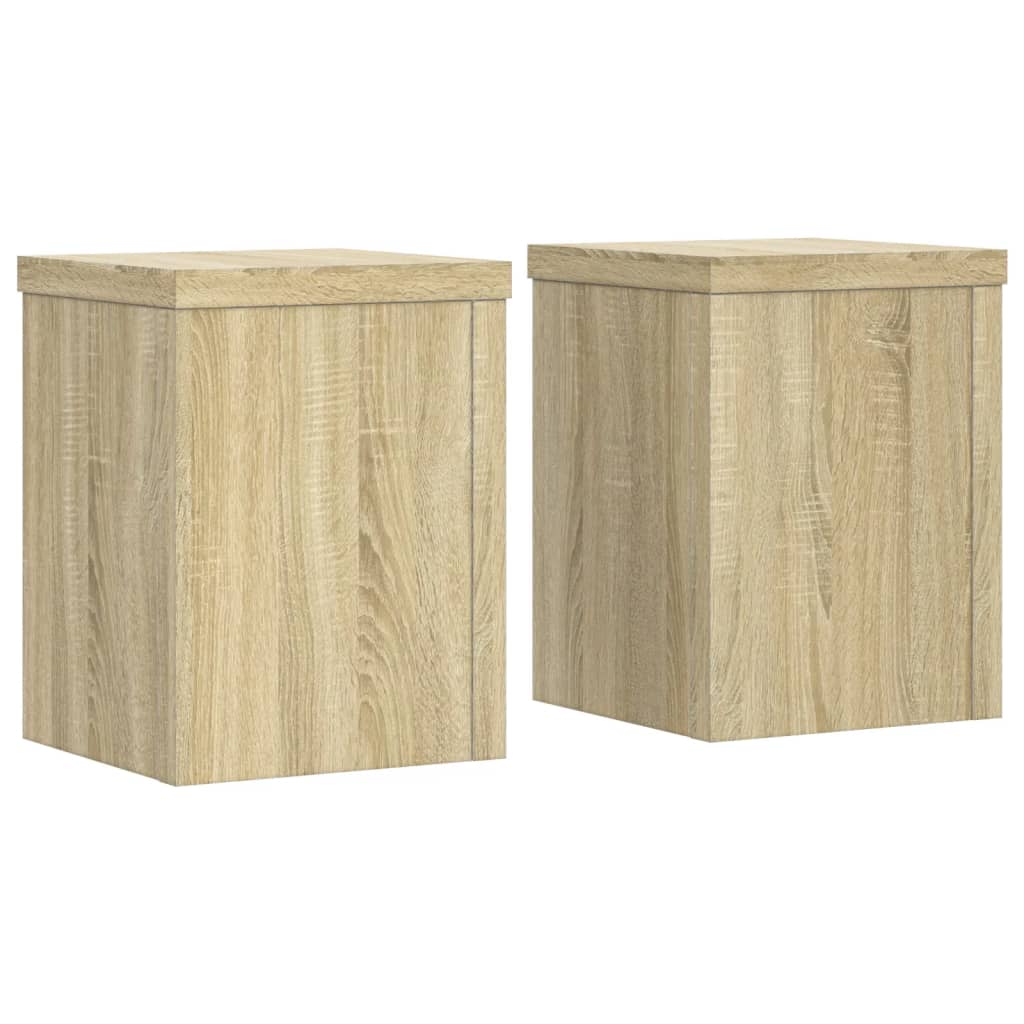 vidaXL Soportes de plantas 2 uds madera roble Sonoma 15x15x20 cm