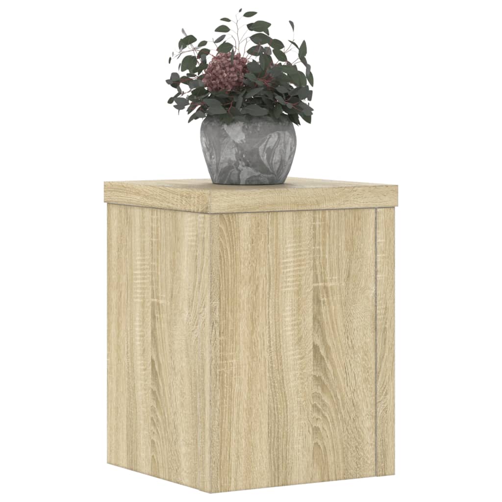 vidaXL Soportes de plantas 2 uds madera roble Sonoma 15x15x20 cm