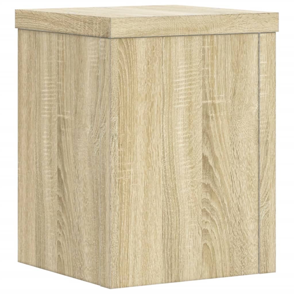 vidaXL Soportes de plantas 2 uds madera roble Sonoma 15x15x20 cm