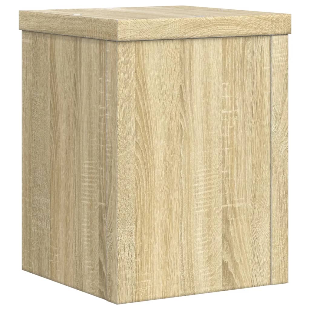 vidaXL Soportes de plantas 2 uds madera roble Sonoma 15x15x20 cm