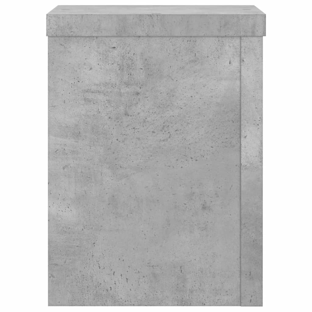 vidaXL Soportes de plantas 2 uds madera gris hormigón 15x15x20 cm