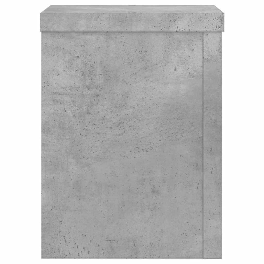 vidaXL Soportes de plantas 2 uds madera gris hormigón 15x15x20 cm